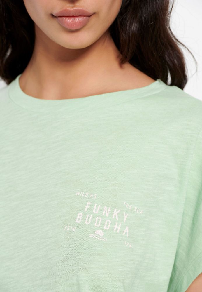T-shirt με τύπωμα στην πλάτη