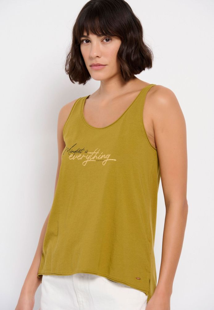 Tank top με τύπωμα στο στήθος