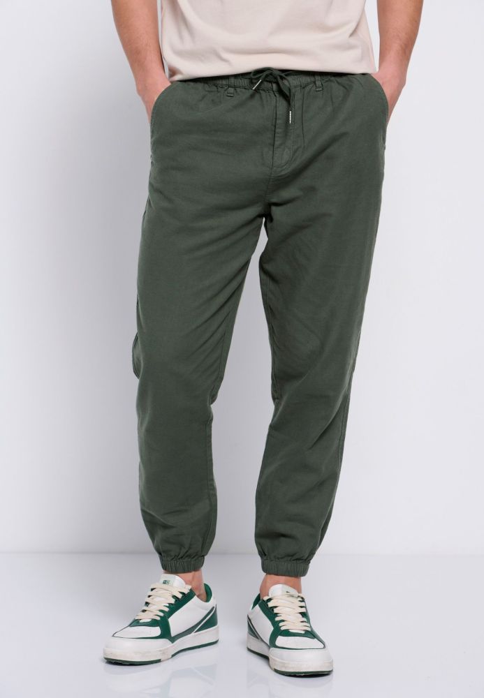 Garment dyed linen blend παντελόνι