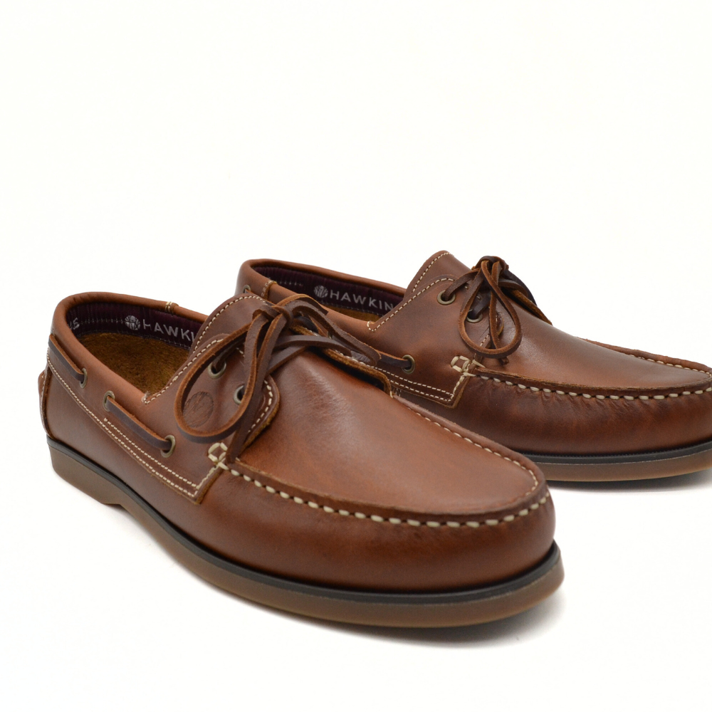 HAWKINS ΑΝΔΡΙΚΟ BOAT SHOE 3000P COGNAC