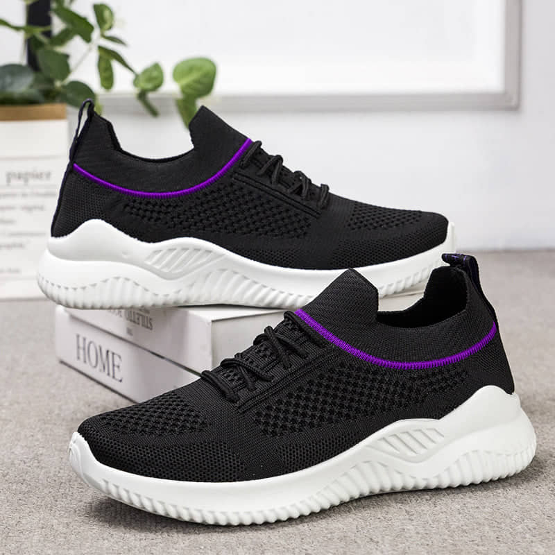 Γυναικεία Sneakers Υφασμάτινα με Κορδόνια Μαύρο
