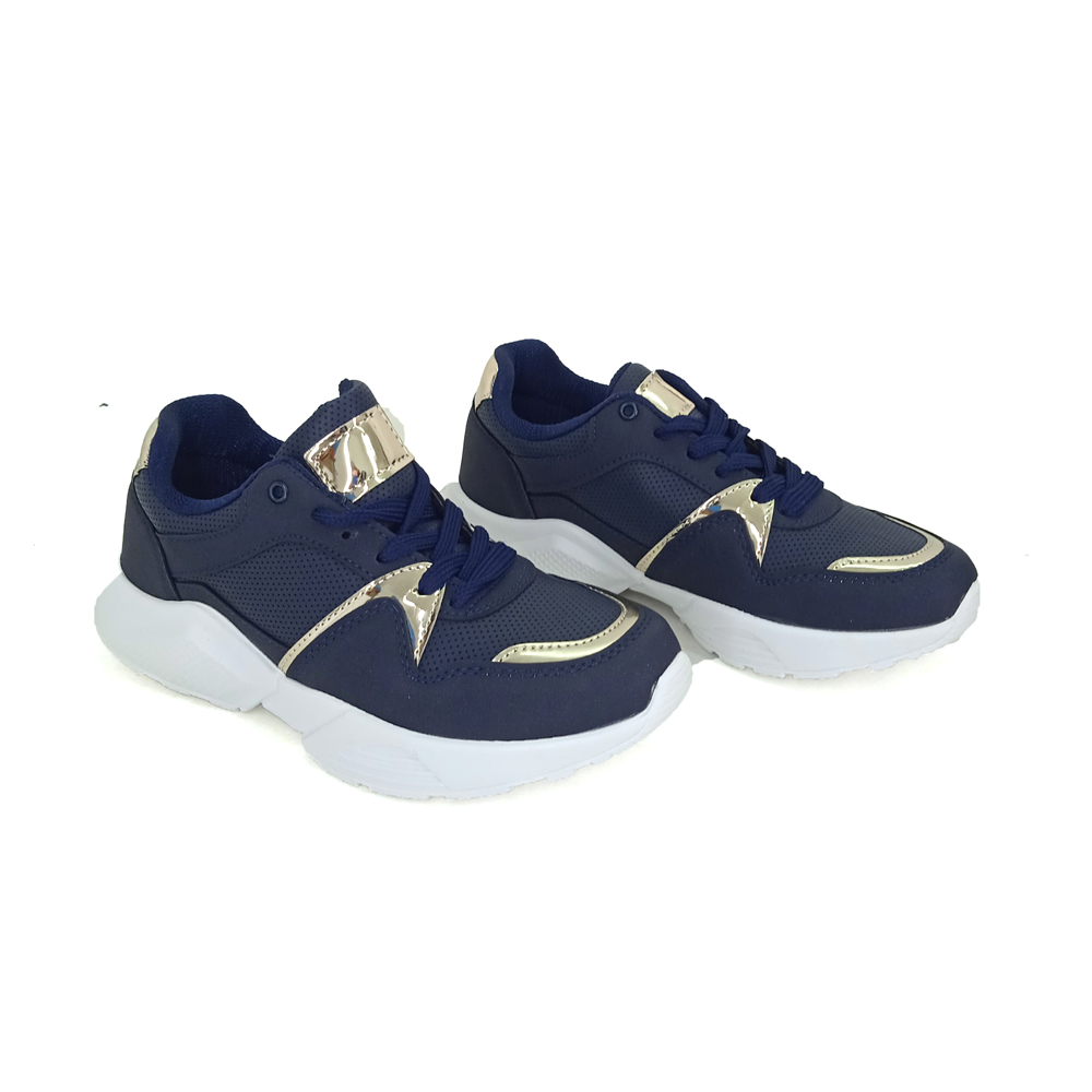 Γυναικεία sneakers μπλε και χρυσό