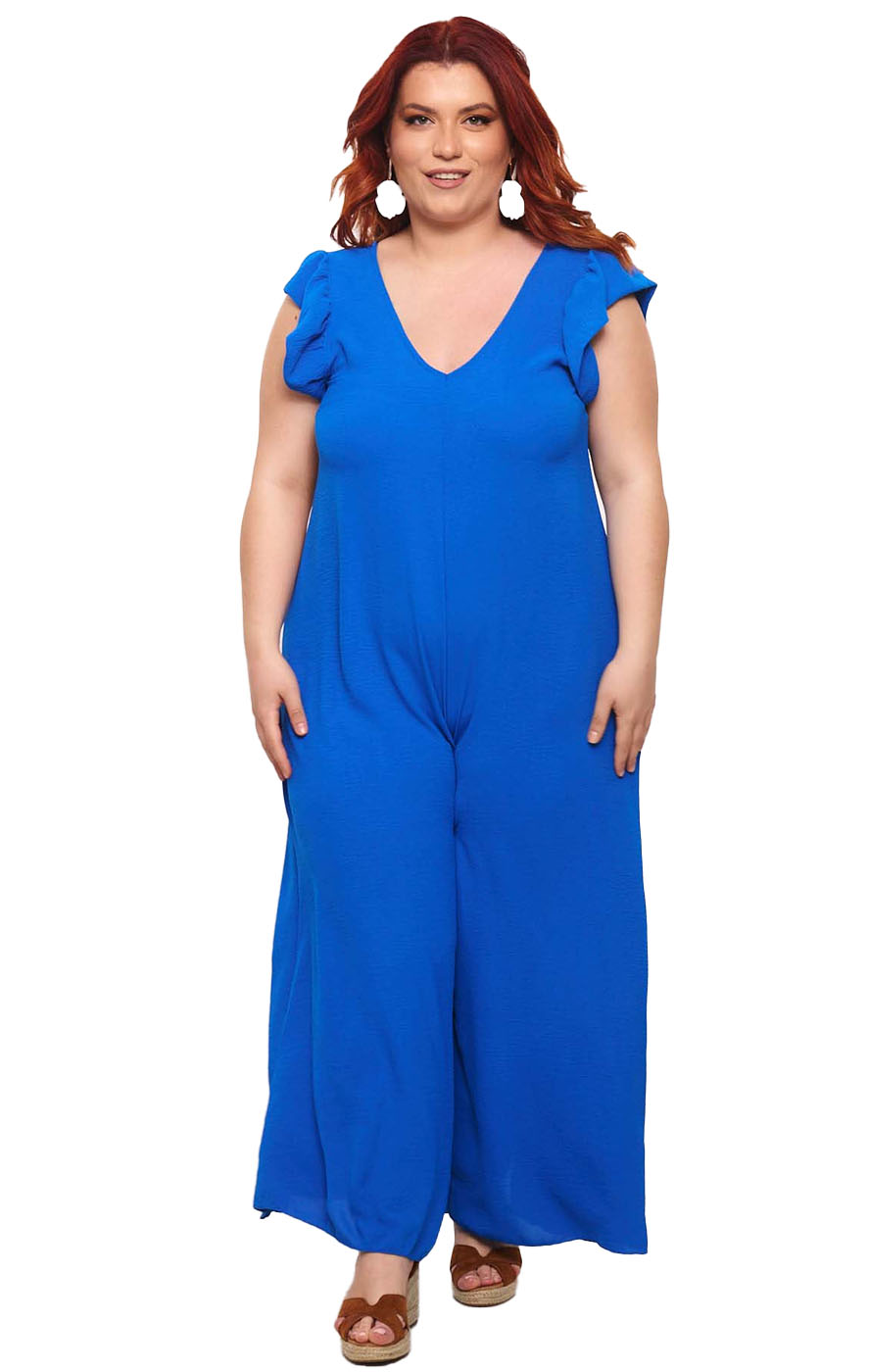 Plus Size Ολόσωμη Φόρμα Cleopatra - Μπλε‌‌ Ρουά - LC56983-Μπλε Ρουά-One Size