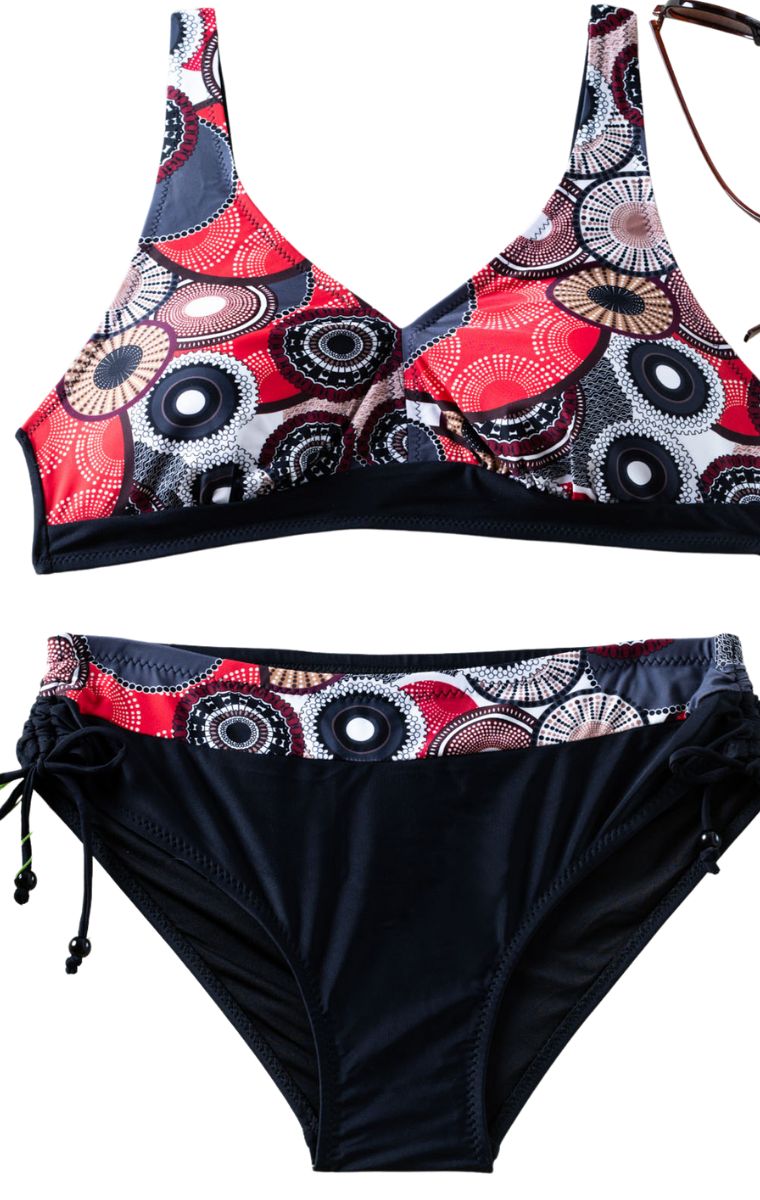 Plus Size Bikini Roustik - Κόκκινο - LC7933-Κόκκινο-85D/XL