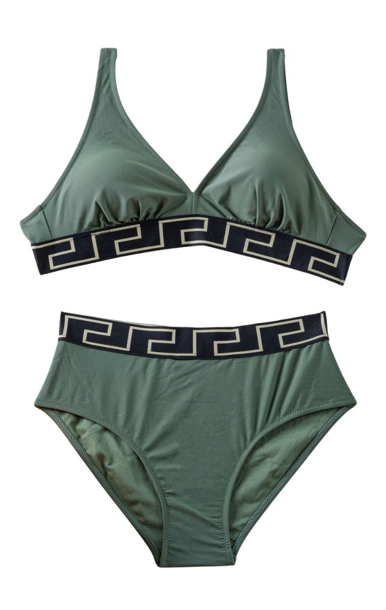 Μπικίνι Τρίγωνο Plus Size - Χακί - LC2706-Χακί-80C/M