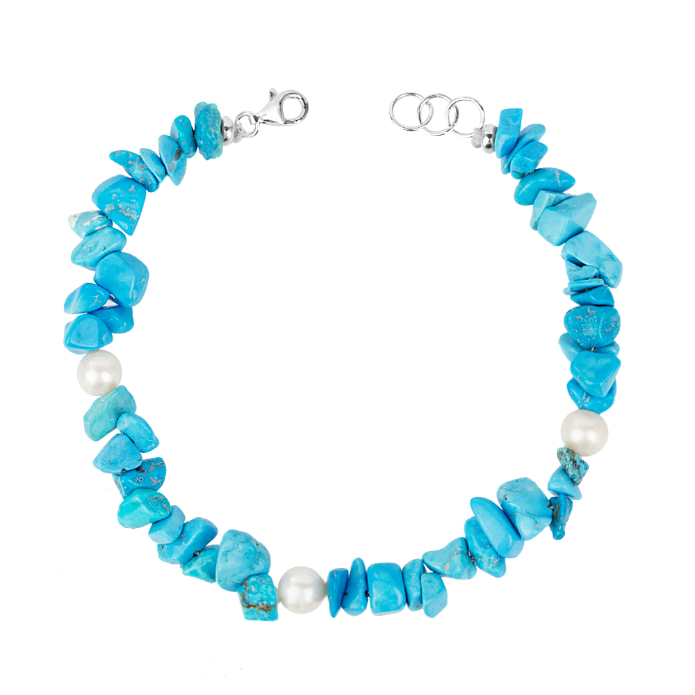 Aegean Bracelet χειροποίητο βραχιόλι με πέρλες και χαολίτη