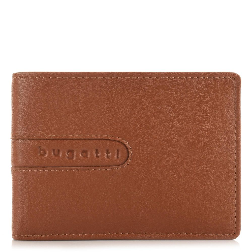 Δερμάτινο Πορτοφόλι με Flap Bugatti Bomba 491352-07 Cognac