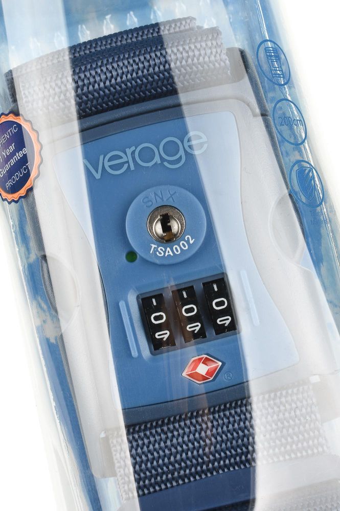 Ιμάντας Βαλίτσας με TSA 3ψήφιο Συνδυασμό Verage VG5120 Μπλε