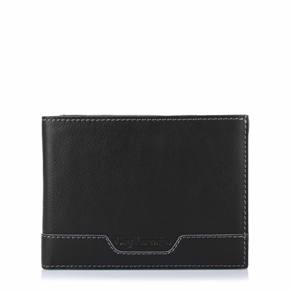 Δερμάτινο Πορτοφόλι με Flap Guy Laroche 37800 Μαύρο