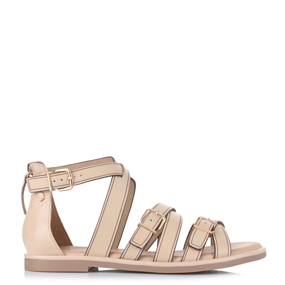 Δερμάτινα Σανδάλια Carmela 161487 Beige