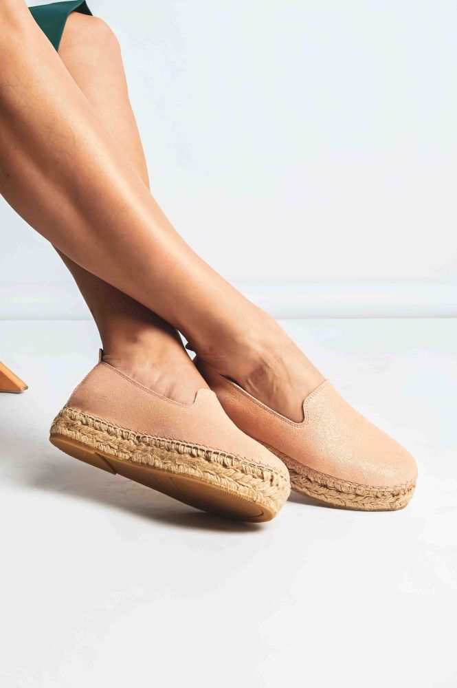 Δερμάτινες Suede Εσπαντρίγιες Sofia Manta 760 Sugar Salmon