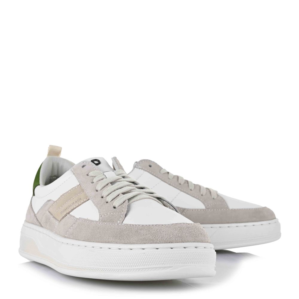 Δερμάτινα Sneakers Democrata 122116 017 Λευκό/Γκρι