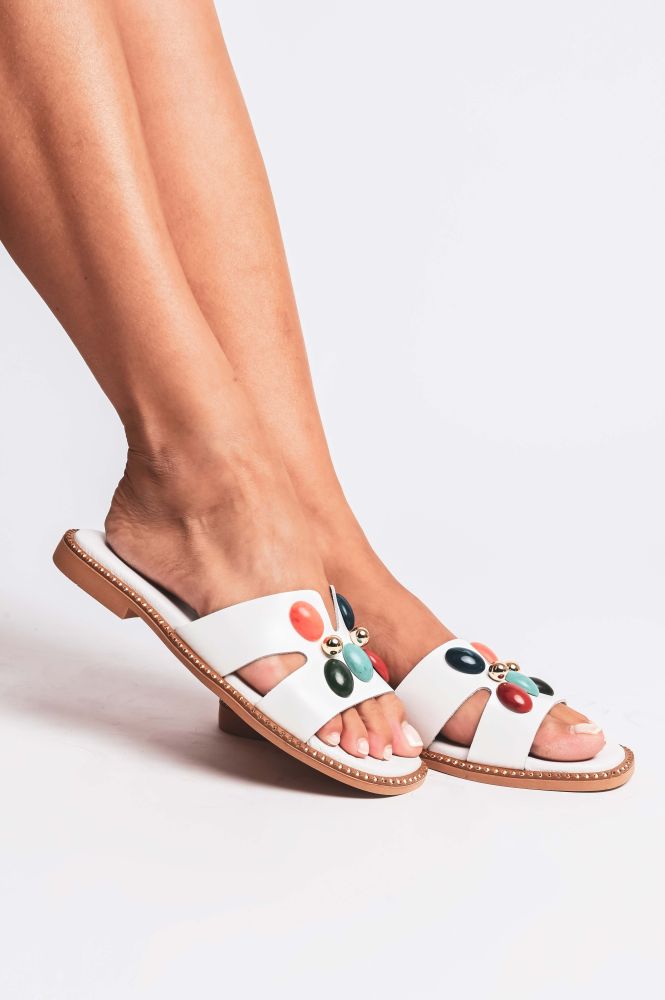Δερμάτινα Σανδάλια So Chic Dione 3003-02 White