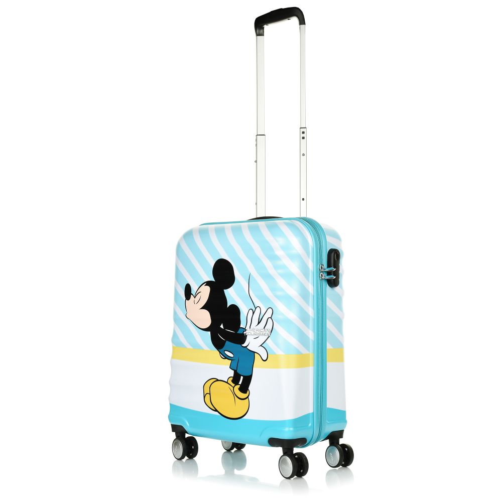 Παιδική Βαλίτσα Σκληρή Καμπίνας American Tourister Wavebreaker Disney Spinner 55 Cabin Size 85667-8624 Mickey Blue Kiss