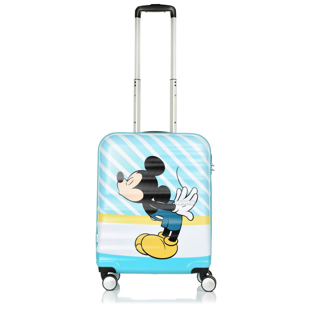 Παιδική Βαλίτσα Σκληρή Καμπίνας American Tourister Wavebreaker Disney Spinner 55 Cabin Size 85667-8624 Mickey Blue Kiss