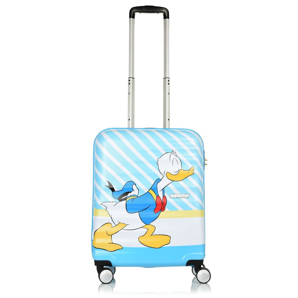 Παιδική Βαλίτσα Σκληρή Καμπίνας American Tourister Wavebreaker Disney Spinner 55 Cabin Size 85667-8661 Donald Blue Kiss