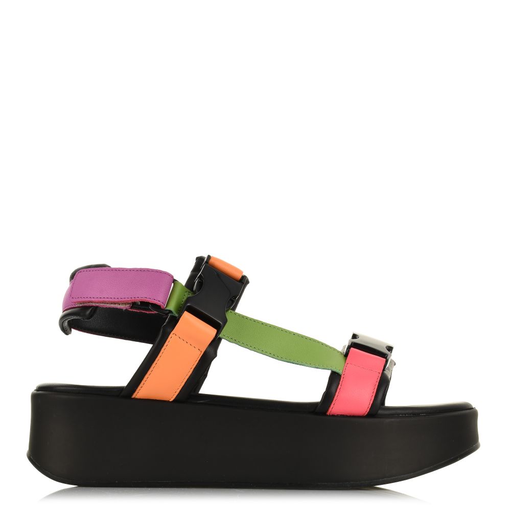 Δερμάτινα Flatform Σανδάλια Carrano Pint01-A01-Mest 431004