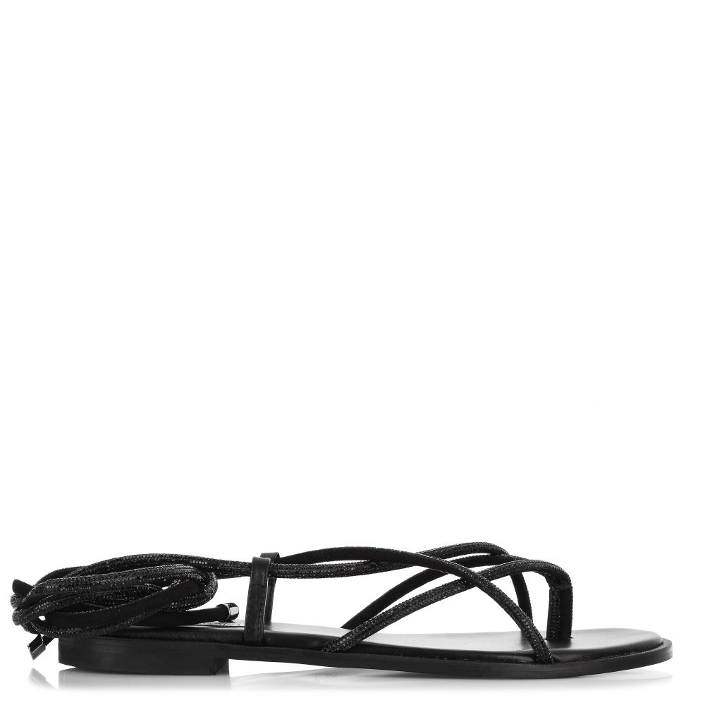 Δερμάτινα Σανδάλια Sofia Manta 396 Black