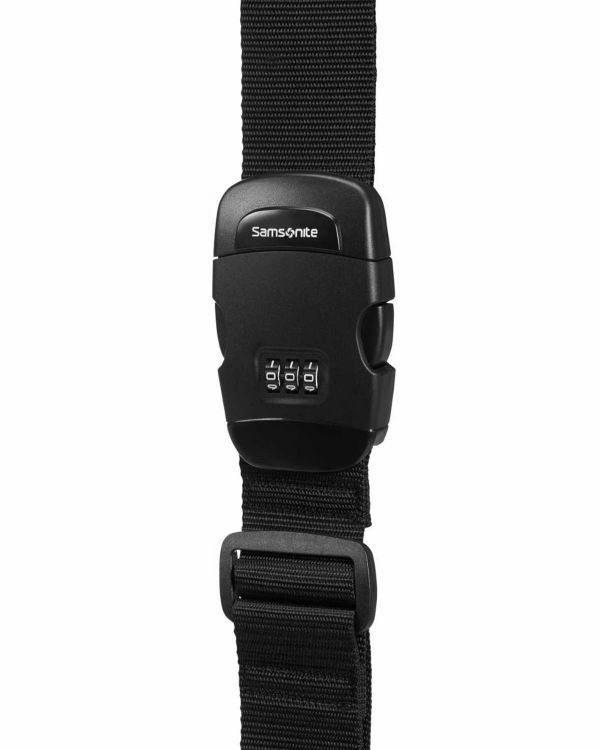 Ιμάντας Βαλίτσας με 3ψήφιο Συνδυασμό Samsonite Travel Accessories Safe 3 Combi Lug. Strap 2 61610-1041 Black