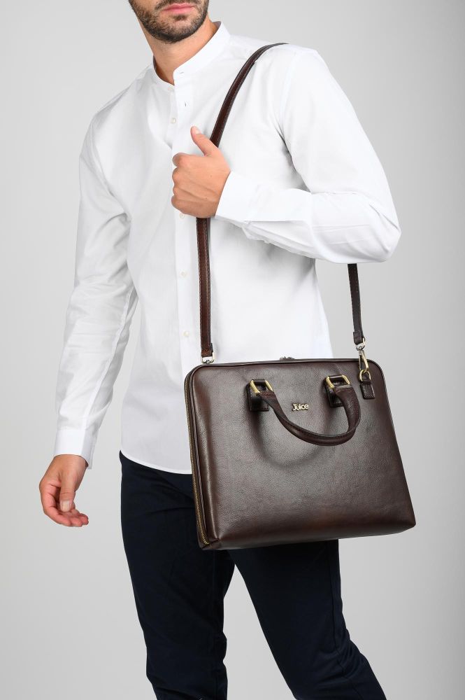 Δερμάτινος Χαρτοφύλακας Brandbags Collection 112108 Brown