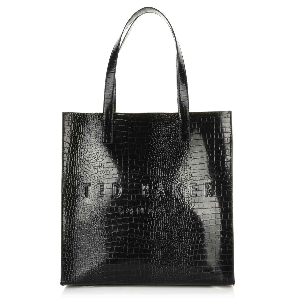 Τσάντα Ώμου Ted Baker Croccon Croccon Croc Detail Large Icon Bag 253518 Black
