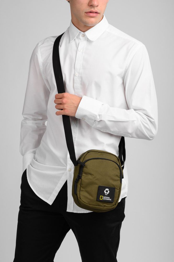 Τσαντάκι Χιαστί National Geographic Ocean 2 Compartments Utility Bag N20902.11 Khaki