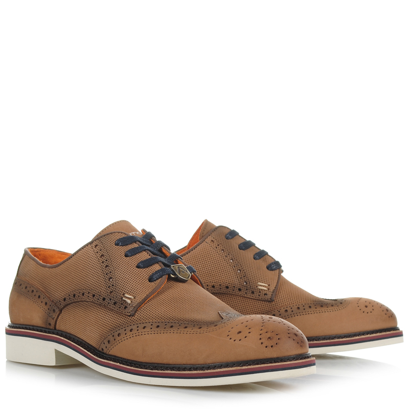 Δερμάτινα Oxford Παπούτσια Ambitious 7382 Camel
