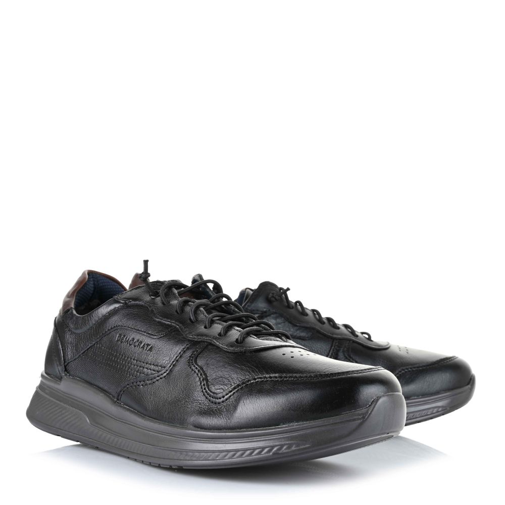 Δερμάτινα Sneakers Democrata 265102 006 Black