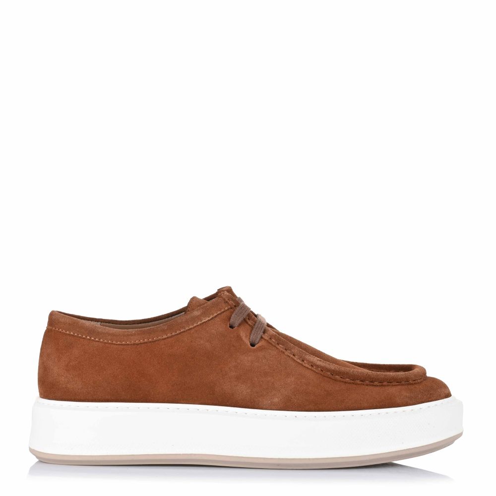 Δερμάτινα Suede Boat Παπούτσια Brandbags 25-104 Taba