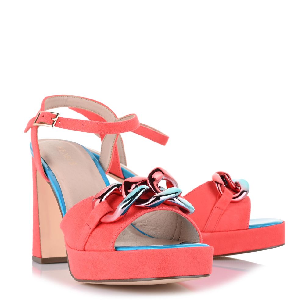 Πέδιλα Suede Menbur 24190 0035 Coral