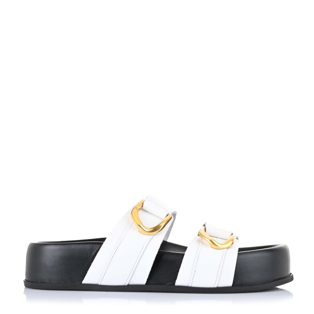 Δερμάτινα Σανδάλια So Chic Sun 6850-02 White