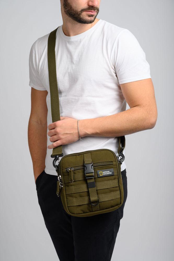 Τσαντάκι Χιαστί National Geographic Milestone Utility Bag N24203.11 Khaki