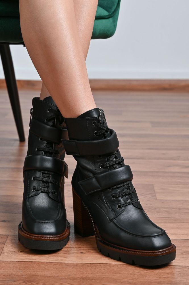 Δερμάτινα Μποτάκια Chaniotakis 812 39 Black