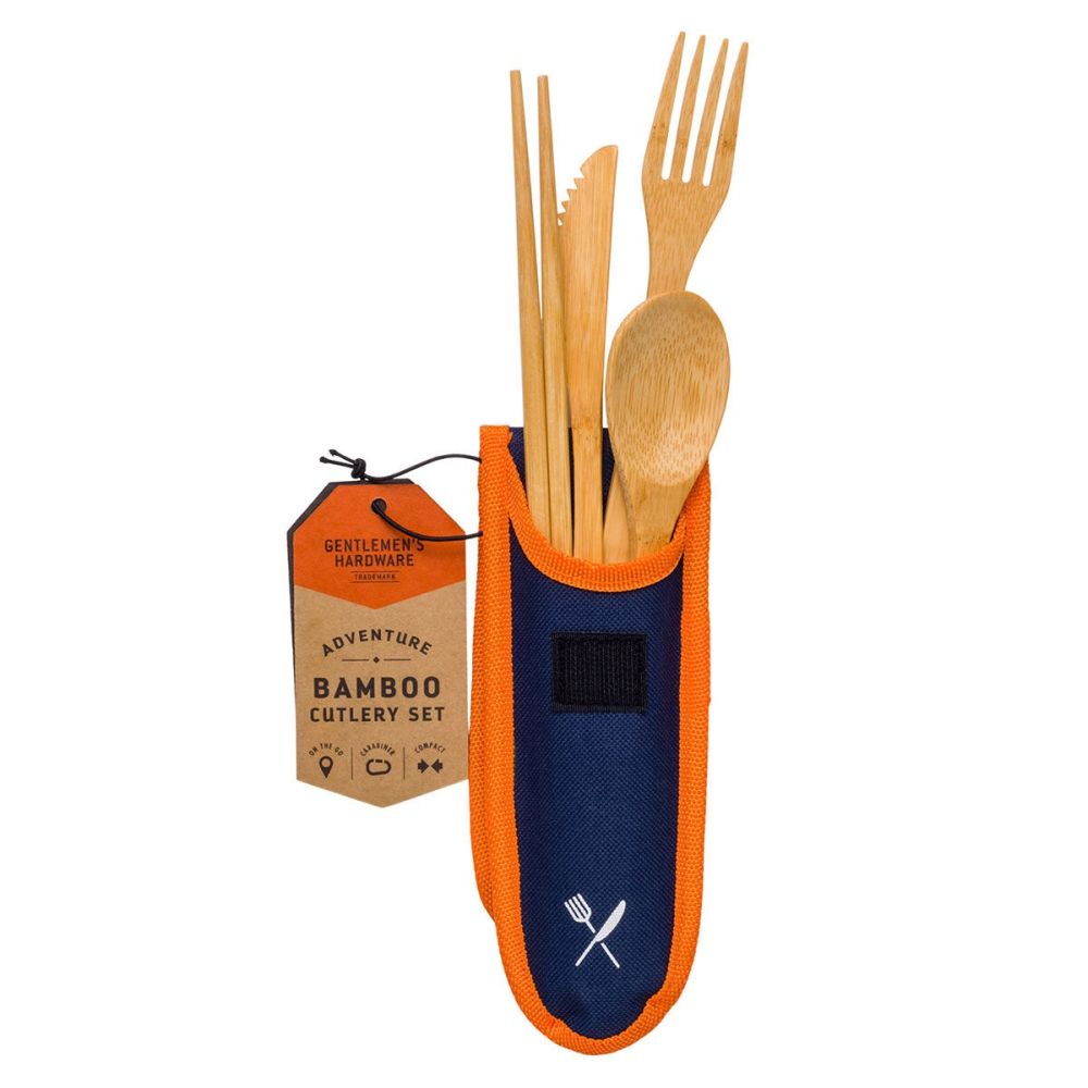 Σετ Ταξιδίου Ξύλινα Μαχαιροπίρουνα Gentlemen's Hardware Νο 639 Camping Travel Bamboo Cutlery Set