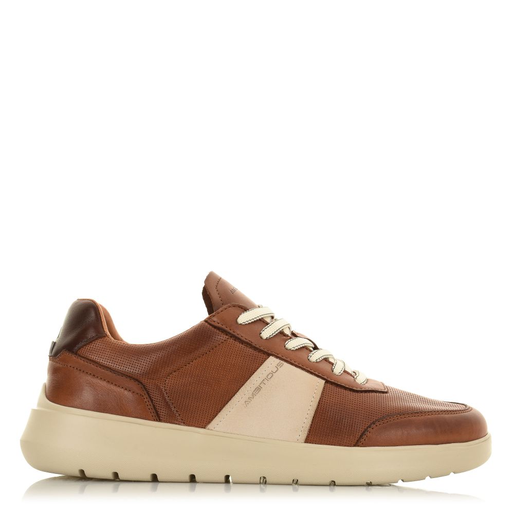Δερμάτινα Sneakers Ambitious 12863A Cognac/Beige