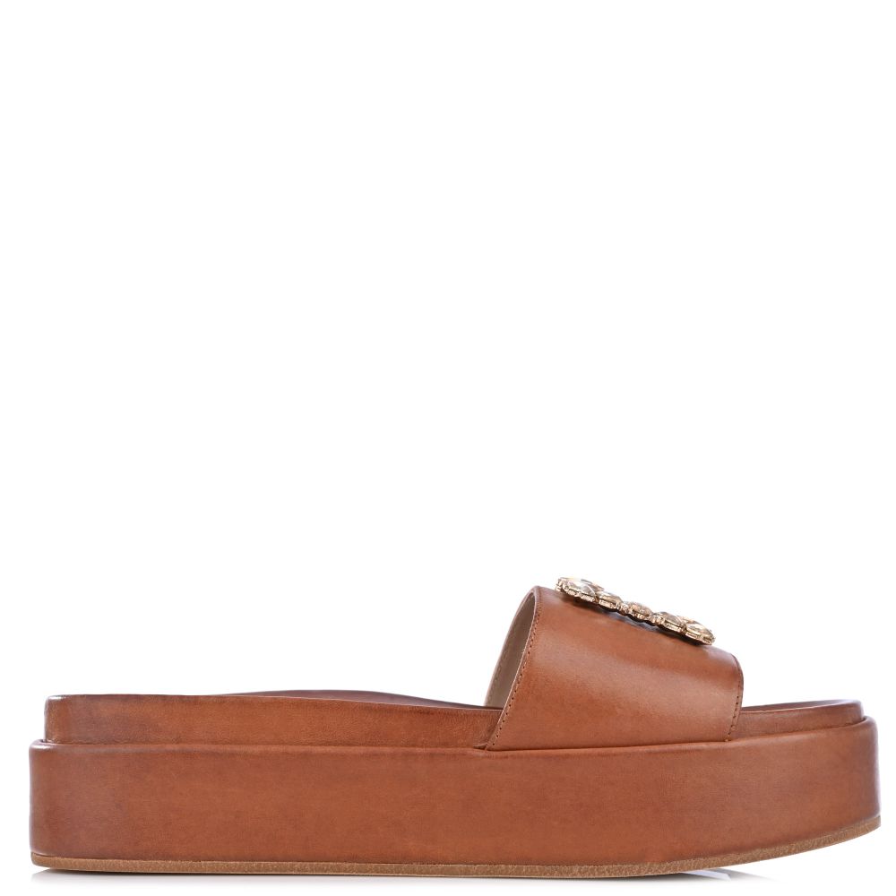 Δερμάτινα Flatform Σανδάλια Mourtzi 1/10600 Tab