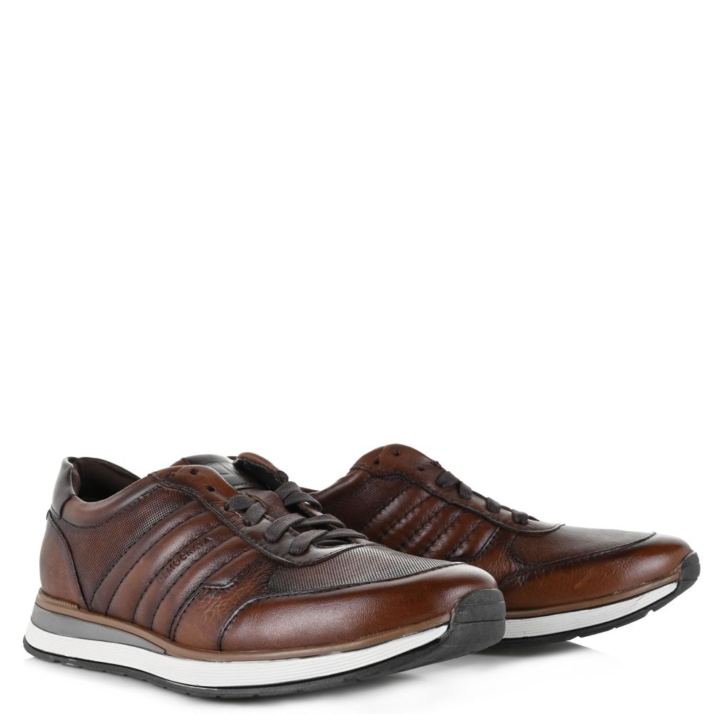 Δερμάτινα Sneakers Democrata 203201 003 Carvalho