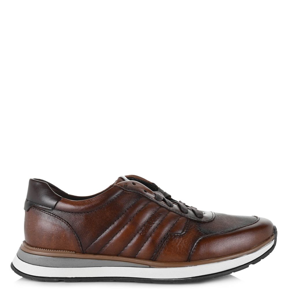 Δερμάτινα Sneakers Democrata 203201 003 Carvalho