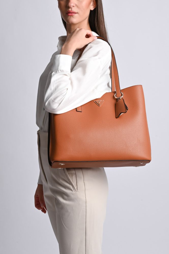 Τσάντα Ώμου Guess Meridian BG877823 Cognac
