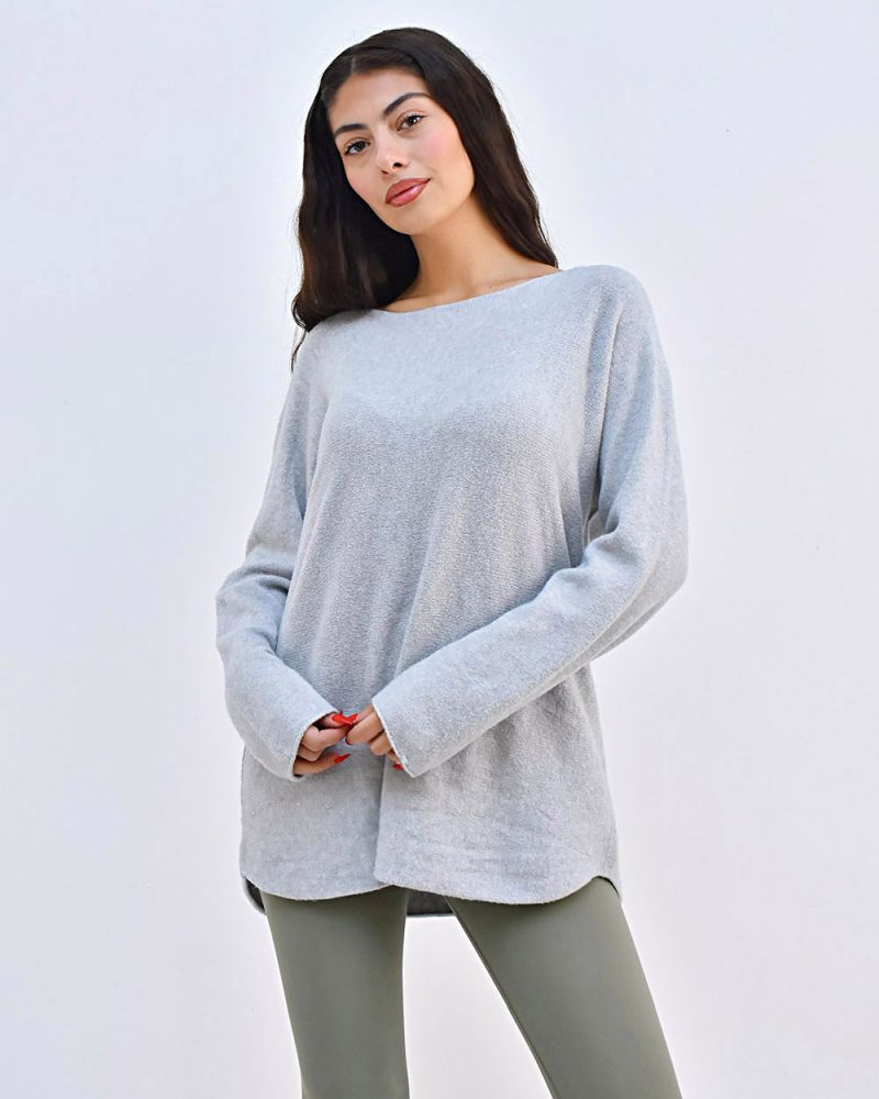 Beltipo Γυναικείο Πλεκτό Γκρι Oversized