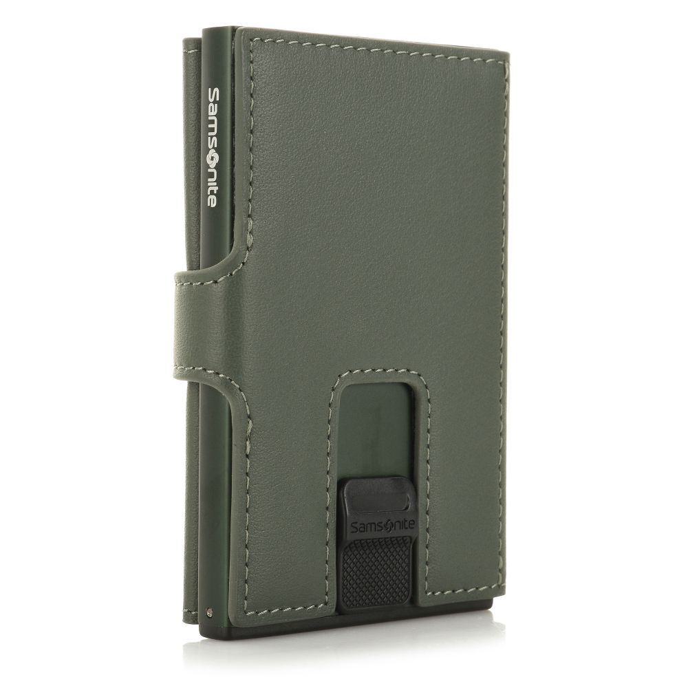 Slide-Up Δερμάτινη Καρτοθήκη-Πορτοφολάκι Samsonite Alu Fit 202 - Slide-Up Wallet RFID 133890-9199 Climbing Ivy