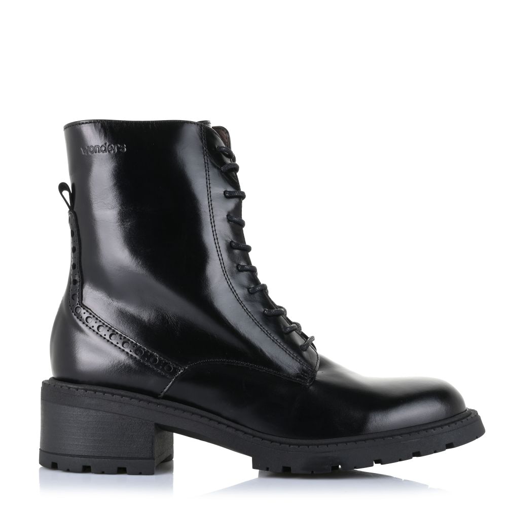 Δερμάτινα Μποτάκια Wonders Azura D-1405 Negro