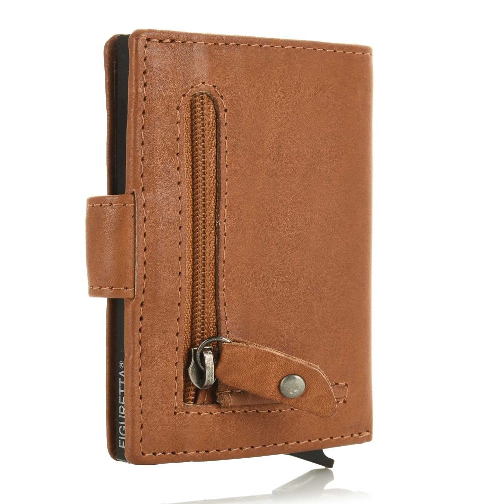 Slide-Up Δερμάτινη Καρτοθήκη-Πορτοφολάκι The Chesterfield Brand Loughton C08.0381 31 Cognac