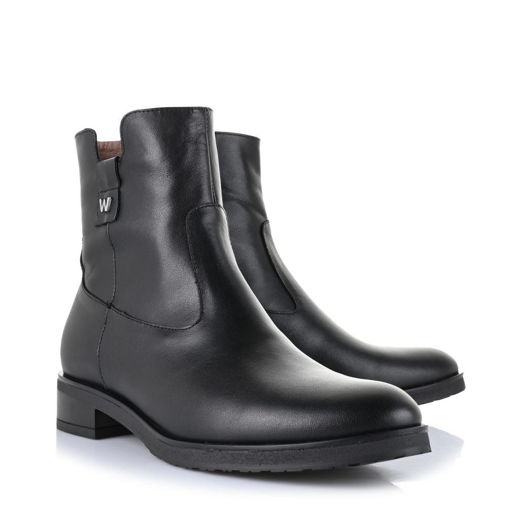 Δερμάτινα Μποτάκια Wonders Samantha C-5481 Negro