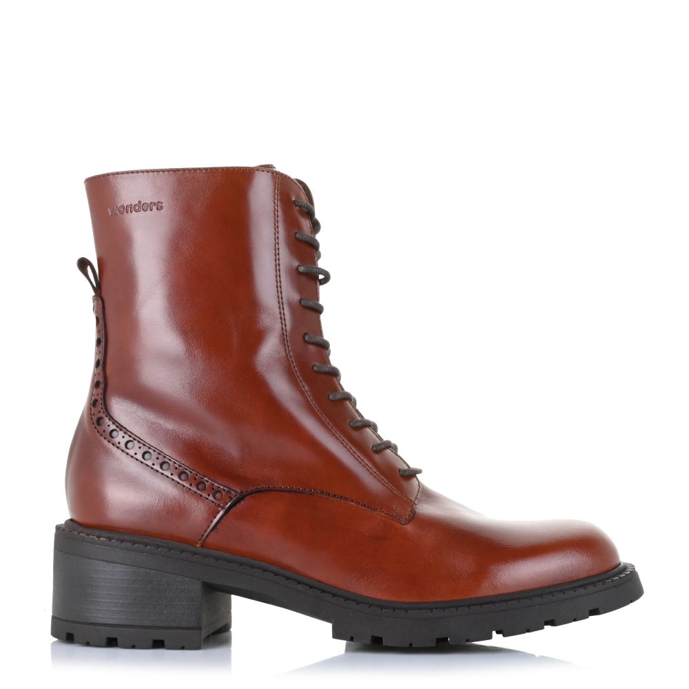 Δερμάτινα Μποτάκια Wonders Azura D-1405 Marron