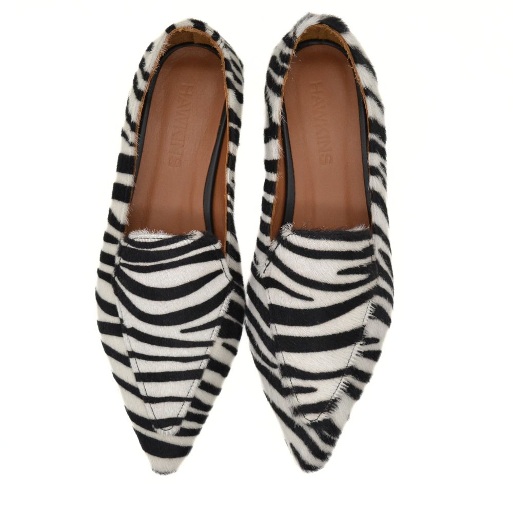 HAWKINS ΓΥΝΑΙΚΕΙΟ ΔΕΡΜΑΤΙΝΟ LOAFER PAR46 ZEBRA