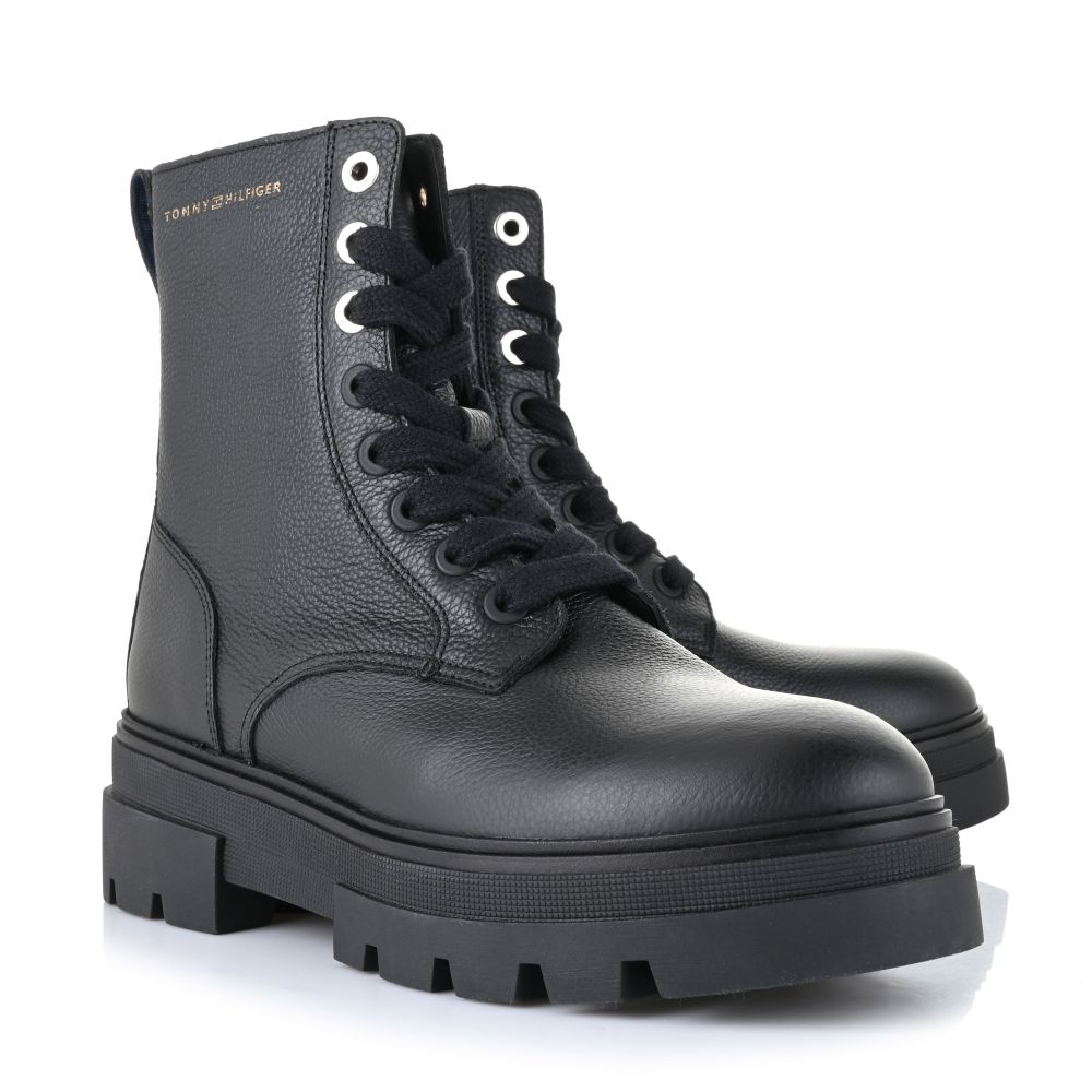 Δερμάτινα Μποτάκια Tommy Hilfiger Bicolor Lace-Up FW0FW08160 BDS