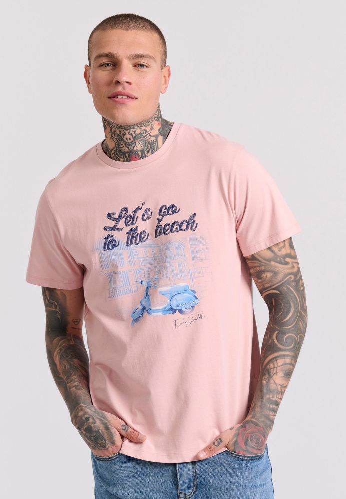 T-shirt με φωτογραφικό τύπωμα σε vintage look