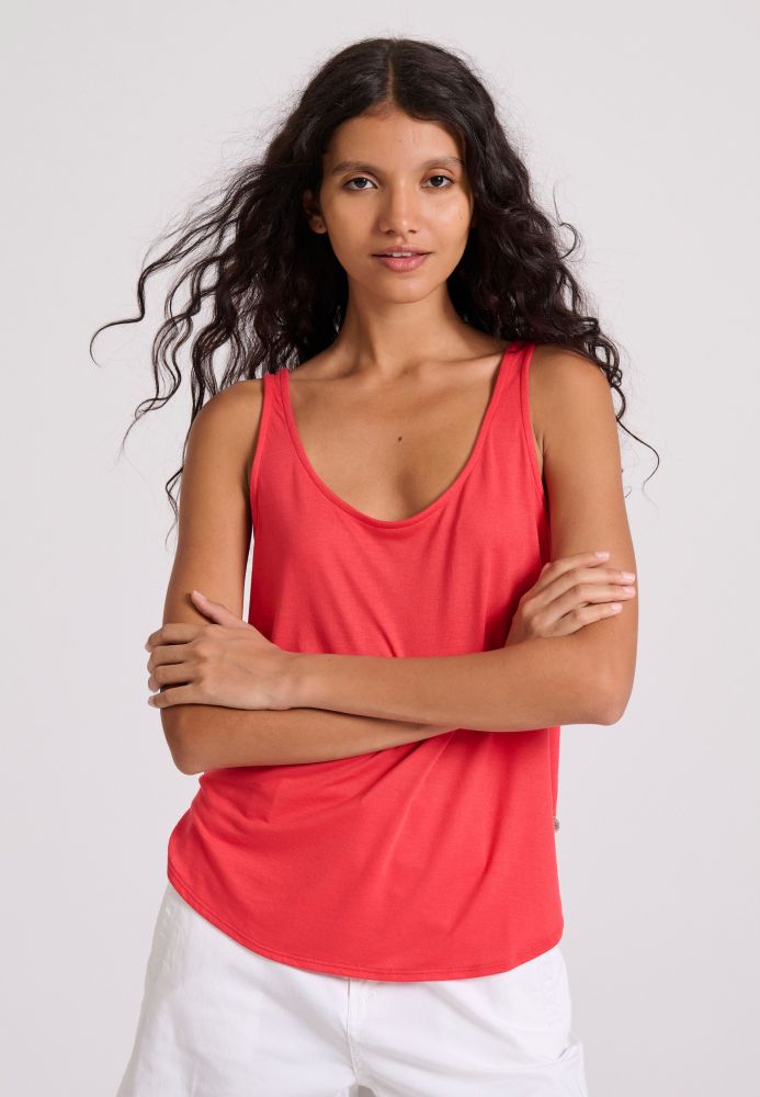 Γυναικείο μονόχρωμο tank top από βισκόζη