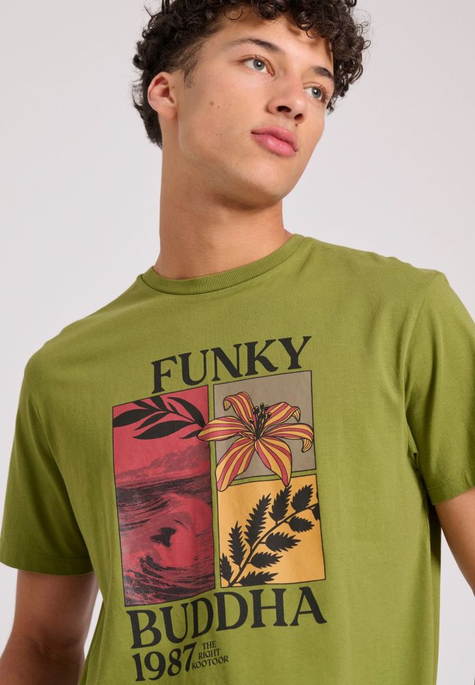 T-shirt με minimal paint τύπωμα από οργανικό βαμβάκι